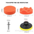 7pcs 3 inch Car Sponge Polishing Pad Set